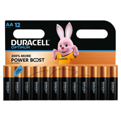 Duracell Optimum Aa Batteries (12 Pack) - Power Boost Alkaline Batteries 1.5V