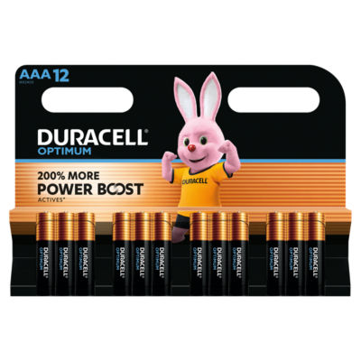 Duracell Optimum Aaa Batteries (12 Pack) - Power Boost Alkaline Batteries 1.5V