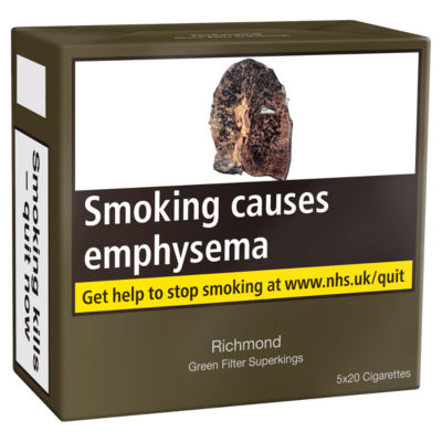 Richmond Green Filter Superkings Cigarettes 5x20 Pack