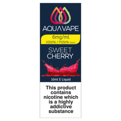 Aqua Vape Sweet Cherry E-Liquid 6mg 10ml