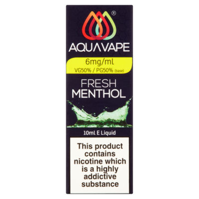 Aqua Vape Fresh Menthol E-Liquid - 6mg 10ml