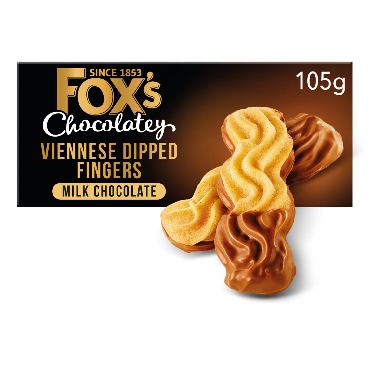 Fox's Chocolatey Biscuits Viennese Milk Chocolate Dipped Fingers 105g