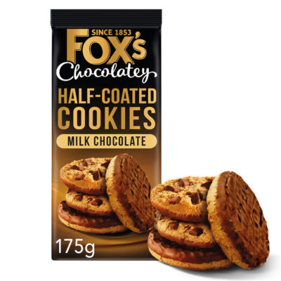 Foxs Half Coated Milk Chocolate Cookies 175G