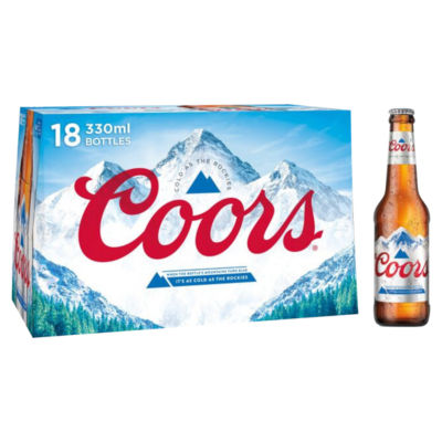 Coors Lager Beer Bottle 18 x 330ml