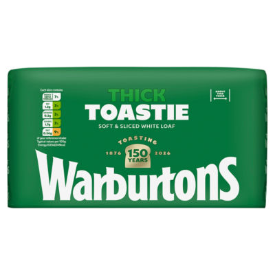 Warburtons Thick Toastie Soft & Sliced White Loaf 800G
