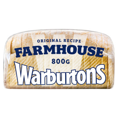 Warburtons Farmhouse Thick Sliced White Bread 800g