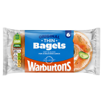 Warburtons 6 Original Thin Bagels