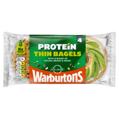 Warburtons 4 Protein Thin Bagels
