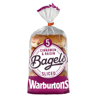 Warburtons 5 Cinnamon & Raisin Bagels
