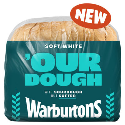 Warburtons Soft White Bread with Sourdough 400g