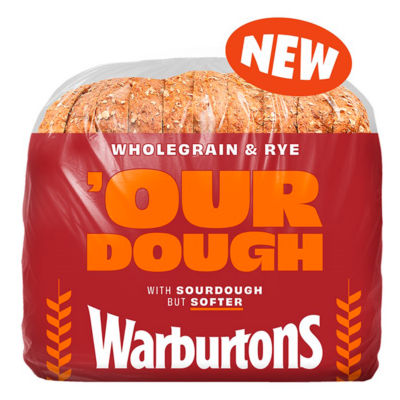 Warburtons Wholegrain & Rye Bread with Sourdough 400g