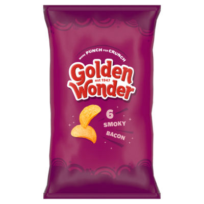 Golden Wonder Smoky Bacon 6 x 25g