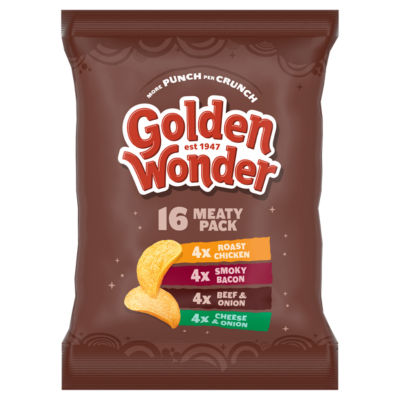 Golden Wonder Meaty Pack 16 X 25g
