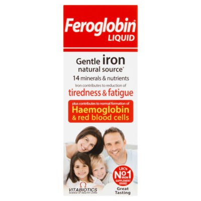 VITABIOTICS Feroglobin Liquid with Iron, Vitamin B & B12 Supplement 200Ml