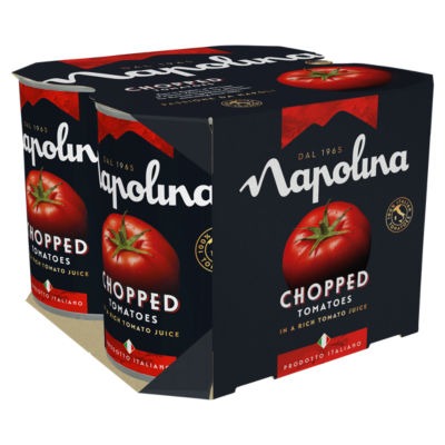 Napolina Chopped Tomatoes In A Rich Tomato Juice 4 X 400G