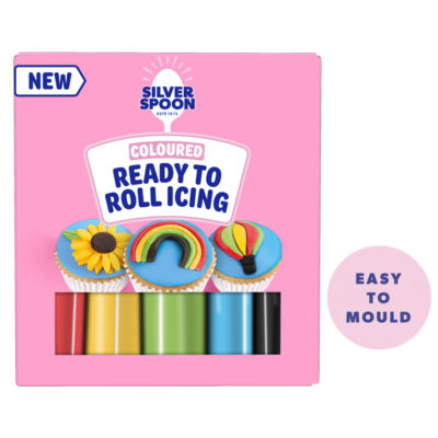 Silver Spoon Coloured Icing Ready to Roll 5 x 100g