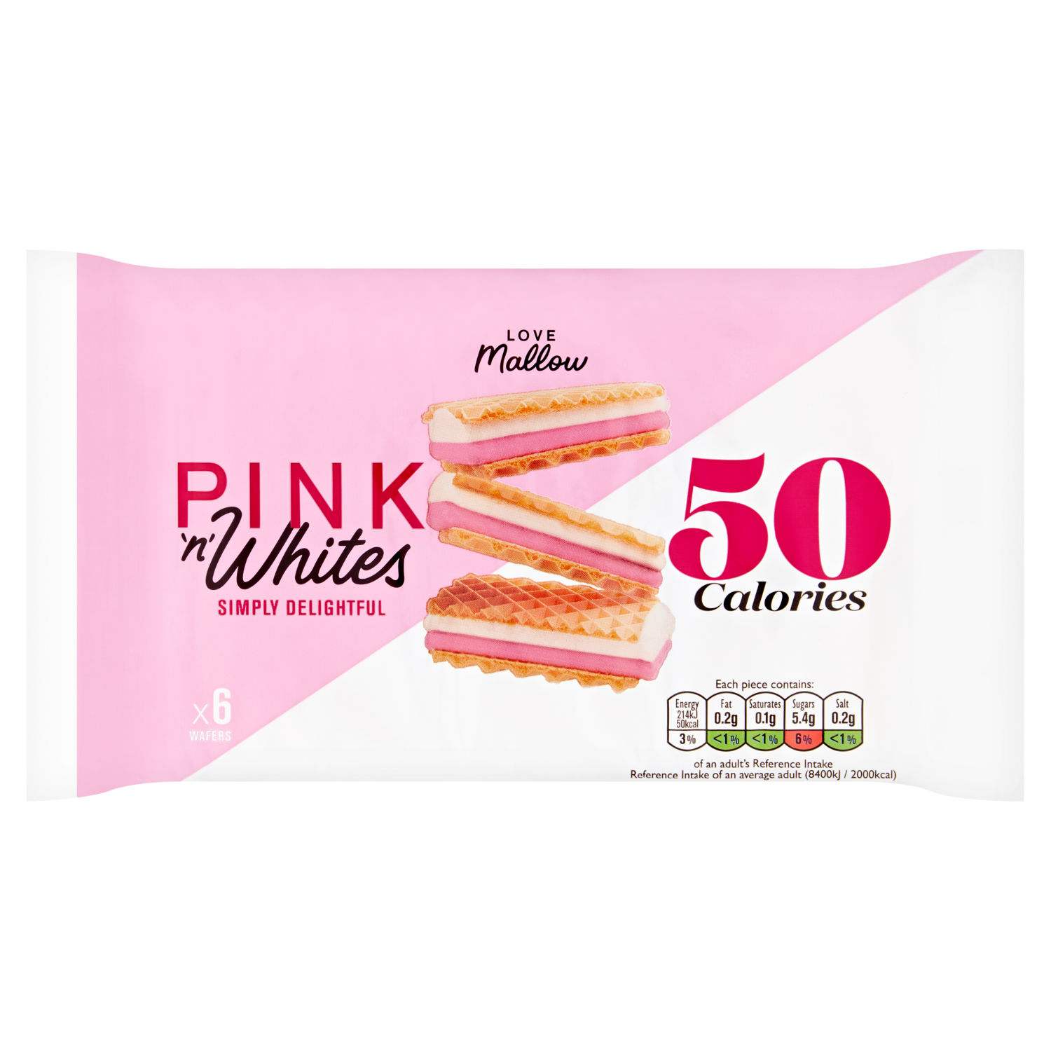 Caxton 6 Pink 'n' Whites Mallow Wafers 85g