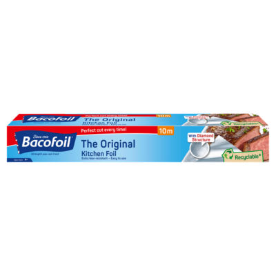 Bacofoil The Original Kitchen Foil With Easy-Cut System 30Cm X 10M