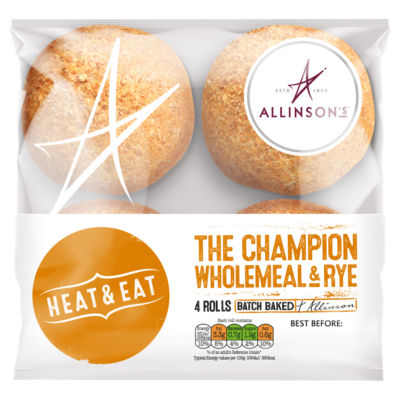 Allinson's Allinson's The Champion Wholemeal & Rye 4 Rolls