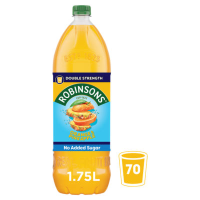 Robinsons Double Strength Orange & Pineapple No Added Sugar Squash 1.75L