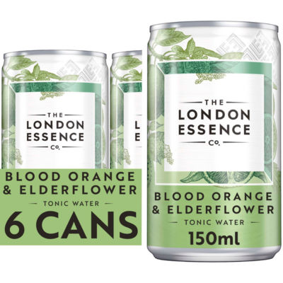 London Essence Orange & Elderflower Tonic Water Cans 6x150ml
