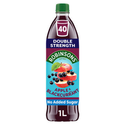 Robinsons Double Strength Apple & Blackcurrant No Added Sugar Squash 1L