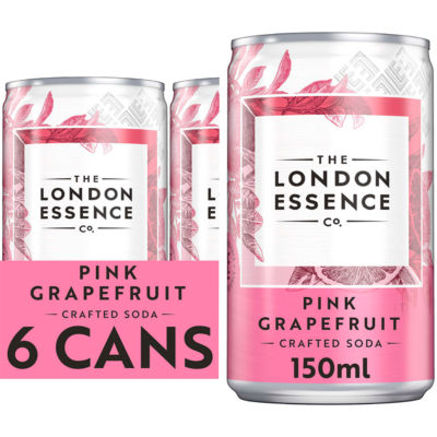 London Essence Pink Grapefruit Crafted Soda 6 X 150Ml