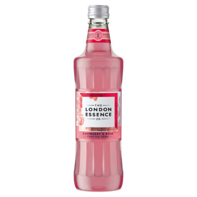 The London Essence Co . London Essence, Raspberry & Rose Crafted Soda, 500ml Bottle