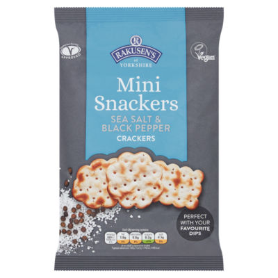 Rakusens Rakusen's Mini Snackers Crackers - Sea Salt & Black Pepper 85g
