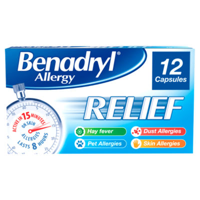 Benadryl Allergy Relief Capsules 12s
