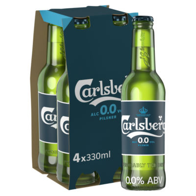 Carlsberg Alcohol Free Lager Beer 0.0% 4 x 330ml