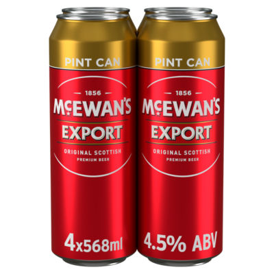 McEwan&rsquo;s Export Original Scottish Premium Beer 4x568ml