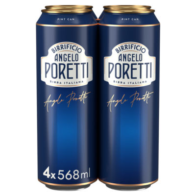 Birrificio Angelo Poretti Premium Lager Beer 4 x 568ml Cans
