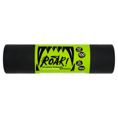 Roar 10 Drawstring Bin Bags 100 Litres