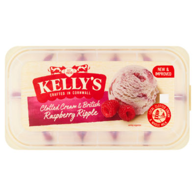Kellys Clotted Cream & Raspberry Ripple Ice Cream 950Ml