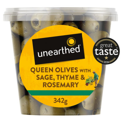 Unearthed Sage, Thyme & Rosemary Queen Green Olives 342g