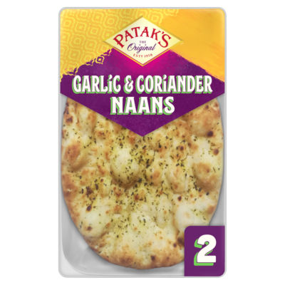 Pataks Garlic & Coriander Naans 2 Pack