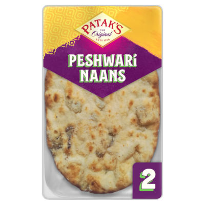 Pataks Flame Baked Peshwari Naans 2 Pack
