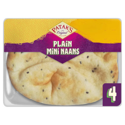 Pataks 4 Flame Baked Mini Naan Breads