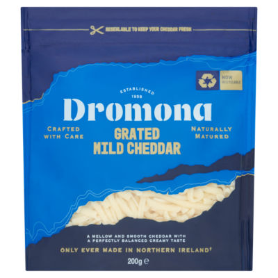 DROMONA Grated Mild Cheddar Cheese 200 G
