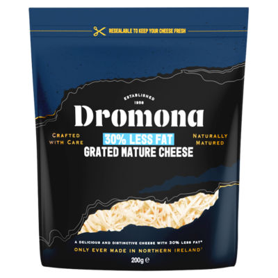 DROMONA 30% Less Fat Grated Mature Cheese 200g