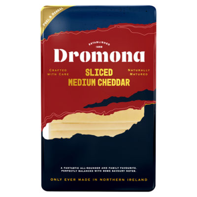 DROMONA Sliced Medium Cheddar 160g