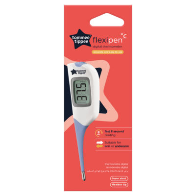 Tommee Tippee FlexiPen Thermometer 8 Second Underarm & Under Tongue Reading, 0m+