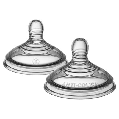 Tommee Tippee 2X Advanced Anti-Colic Bottle Teats, Fast Flow, Breast-Like, 6M+