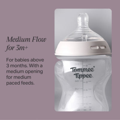 Tommee Tippee 2x Natural Start Baby Bottle Teats, Breast-Like