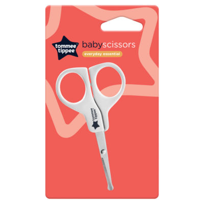 Tommee Tippee Essential Basics Baby Scissors, BPA-Free with Safe Rounded Ends