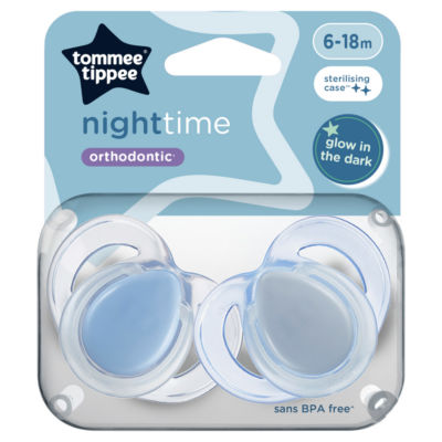 Tommee Tippee Night Time Soothers, 6-18m, Pack of 2