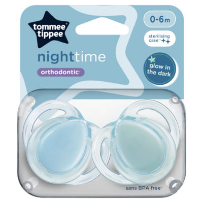 Tommee Tippee Night Time Soothers, 0-6m, Pack of 2