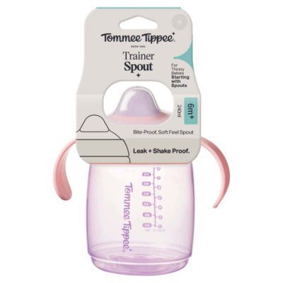 Tommee Tippee 1X Trainer Spout Cup, Easy-Hold, 6 Months+, Assorted Colours