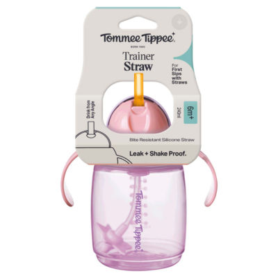 Tommee Tippee 300Ml Red Superstar Training Straw Cup, Leak & Shake-Proof, 6M+